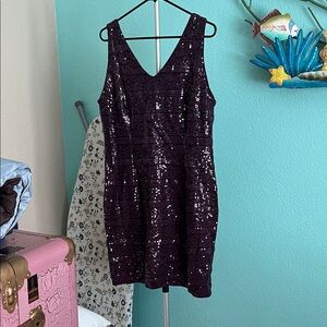 SD Collection Sparkling Purple Mini Dress